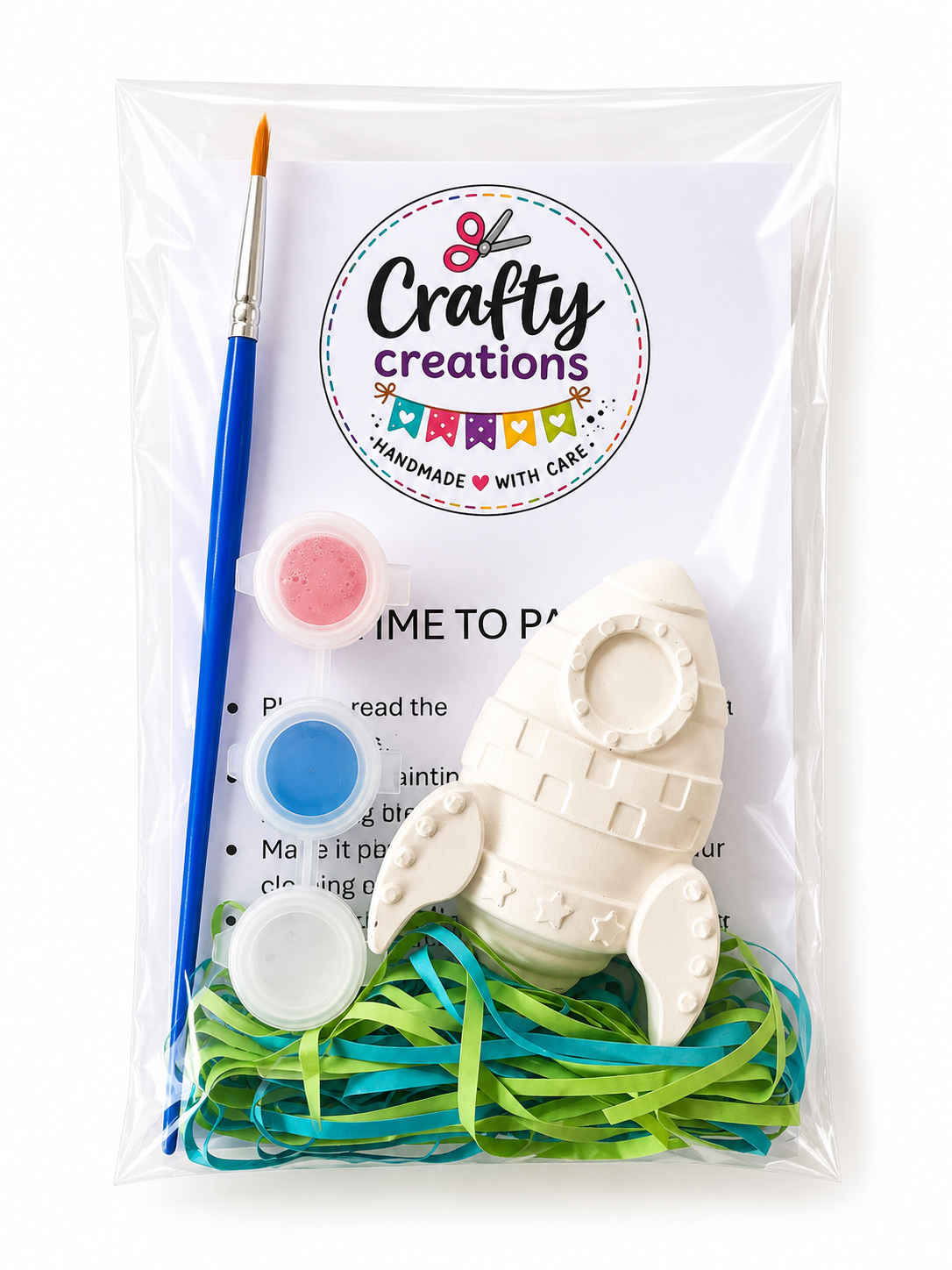 Paint your own space rocket mini set $5